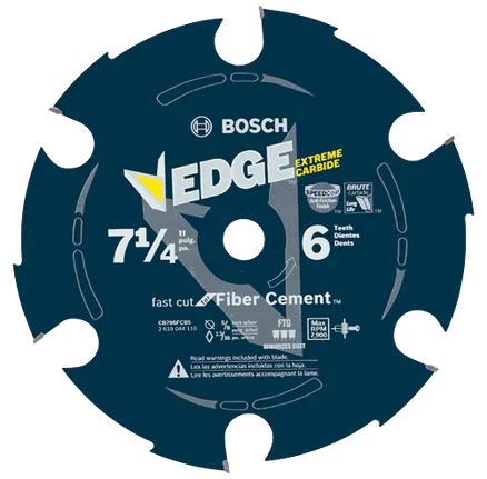 Bosch 7 1/4" X 6T FIBER CEMENT CSB - CARBIDE TIPPED - BULK CB706FCB5