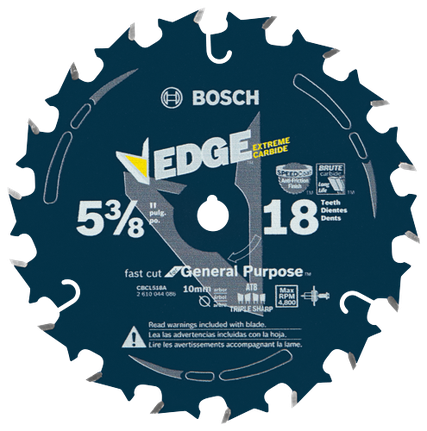 Bosch 5-3/8", 18T, C.T. CORDLESS CIRCULAR SAW BLADE
