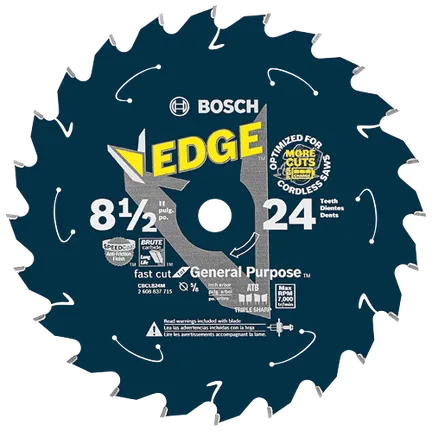 Bosch 8-1/2 IN. 24 TOOTH EDGE CORDLESS CIRCULAR SAW BLADE CBCL824M