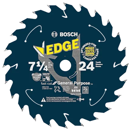Bosch 7-1/4 IN. 24 TOOTH EDGE CORDLESS CIRCULAR SAW BLADE CBCL724