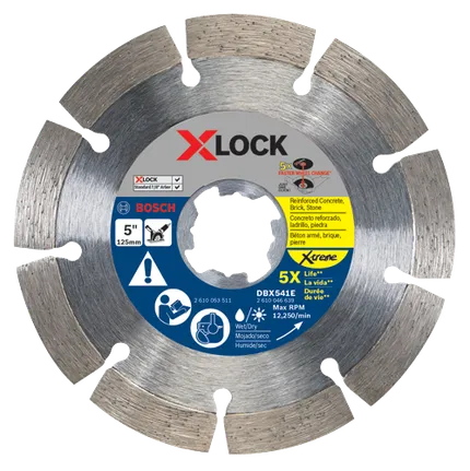 Bosch X-LOCK 5" SEGMENTED DIAMOND BLADE XTREME DBX541E