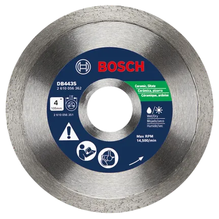 Bosch 4" CONTINUOUS RIM DIAMOND BLADE DB443S