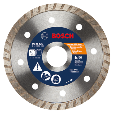 Bosch 4 1/2" TURBO RIM DIAMOND BLADE DB4542S