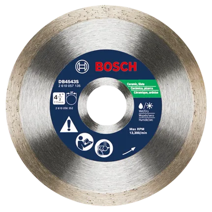 Bosch 4.5" CONTINUOUS RIM DIAMOND BLADE DB4543S