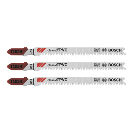 Bosch CLEAN FOR PVC JIGSAW BLADE - 3PK T102H