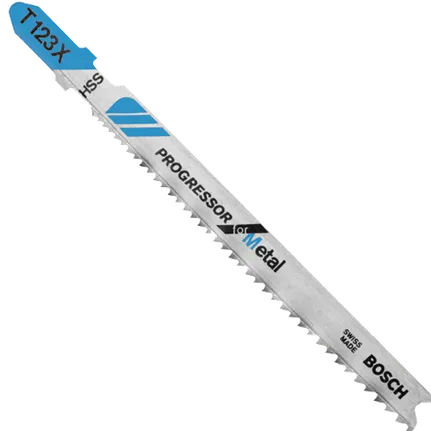Bosch 4", "PROGRESSOR" HSS T-SHANK JIGSAW BLADE  (100 PK) T123X100
