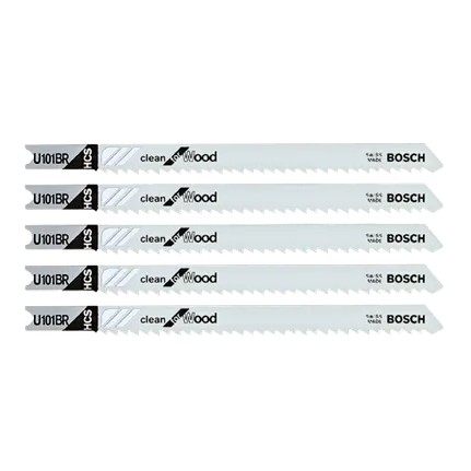 Bosch 3-1/8", 14TPI, HCS UNIVERSAL SHANK JIGSAW BLADE  (5 PK) (PREVIOUSLY U1BR) U101BR