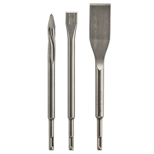 Bosch SDS-PLUS BULLDOG 3PC CHISEL SET W/ VIPER FLAT, STAR TWIST, & TILE CHISEL HS143PK