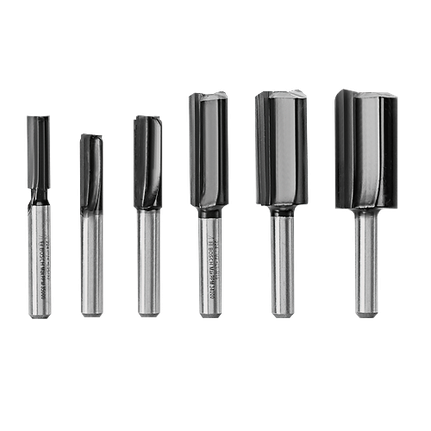 Bosch 6PC STRAIGHT ROUTER BIT SET RBS006SBS