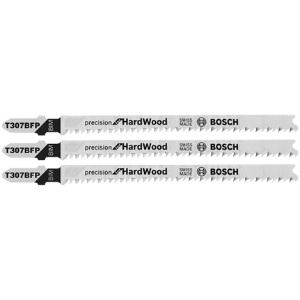 Bosch PREC HARDWOOD JIG SAW BLADE SET 3 PK T307BFP