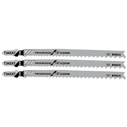 Bosch 5-1/4", "PROGRESSOR" BI-METAL T-SHANK JIGSAW BLADE (3 PK) T345XF3