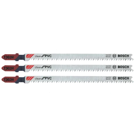 Bosch CLEAN FOR PVC JIGSAW BLADE - 3PK T302H3