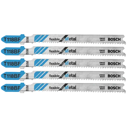 Bosch 3", 14TPI, BI-METAL T-SHANK JIGSAW BLADE  (5 PK) T118BF