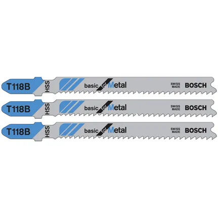 Bosch 3", 14TPI, HSS T-SHANK JIGSAW BLADE  (3 PK) T118B3