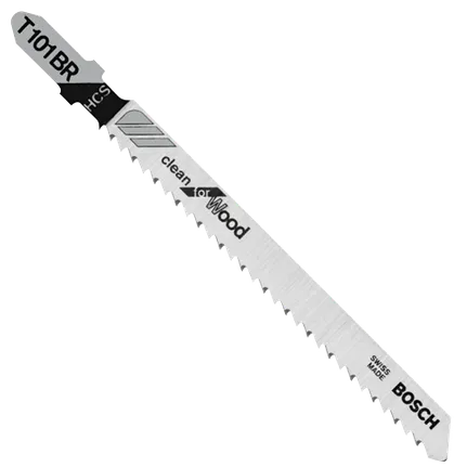 Bosch 4", 10TPI, HCS T-SHANK JIGSAW BLADE  (100 PK) T101BR100