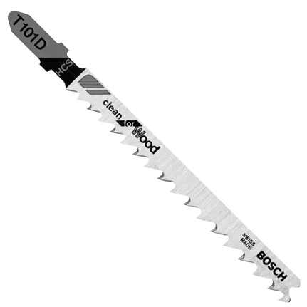 Bosch 4", 6TPI, HCS T-SHANK JIGSAW BLADE  (100 PK) T101D100