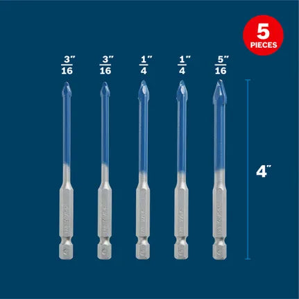 Bosch 5pc Porcelain Tile Bit Set	PTBX05