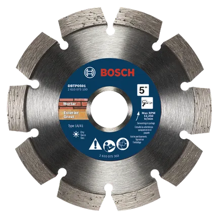 Bosch 5" STANDARD DIAMOND BLADE 1/4" TUCKPOINTING 7/8" ARBOR DBTP0501