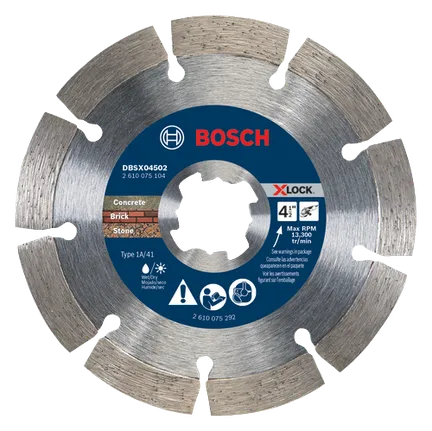 Bosch 4.5"  PREMIUM XLOCK DIAMOND BLADE  SEGMENTED RIM DBSX04502