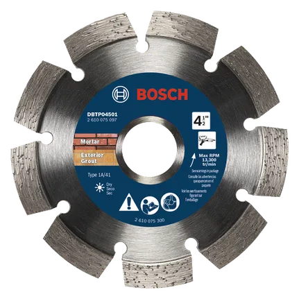 Bosch 4.5" STANDARD DIAMOND BLADE 1/4" TUCKPOINTING 7/8" ARBOR DBTP04501