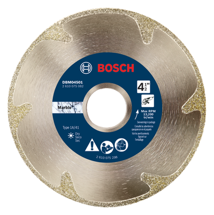 Bosch 4.5" STANDARD DIAMOND BLADE SPECIALIZED FOR MARBLE 7/8" ARBOR DBM04501