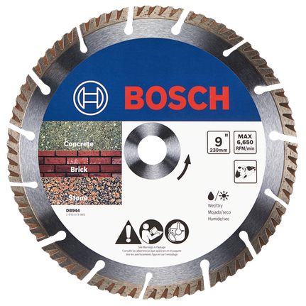 Bosch 9" TURBO SEGMENTED DIAMOND BLADE DB944