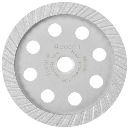 Bosch 4.5" STANDARD TURBO DIAMOND CUP WHL  5/8"-11 SPIN ON ARBOR DCT04501