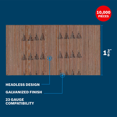 Bosch 1-3/8" 23-Gauge Pins, Galvanized GNH23G137GV
