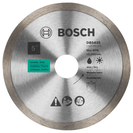 Bosch 5" CONTINUOUS RIM DIAMOND BLADE DB543S
