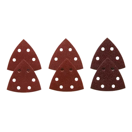 Bosch RED DETAIL SANDING TRIANGLE, 60/120/240 ASSORTED GRITS (6PK) SDTR000