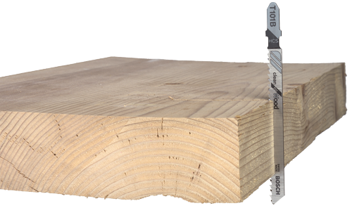 Bosch 7", 6 TPI, HCS T-SHANK WOOD CUT JIG BLADE (3PK) T744D3