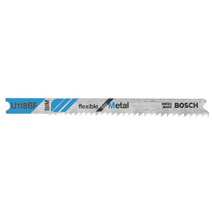 Bosch 2-3/4", 14TPI, BI-METAL UNIVERSAL SHANK JIGSAW BLADE  (5 PK) U118BF