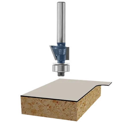 Bosch LAMINATE TRIM BIT 1/2", 1/4" SHK. W/B.B., C.T. 85267M