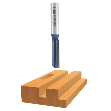 Bosch STRAIGHT BIT 1/4",   1/4" SHK., 1 FLT., C.T. (SUPER) 85410M