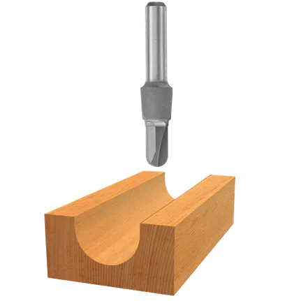 Bosch CORE BOX BIT 1/8" RAD., 1/4" SHK., 2 FLT., C.T. (SUPER) 85444M