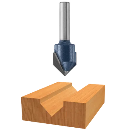 Bosch V GROOVING BIT 1/2" CUT, 1/4" SHK., C.T. (SUPER) 85219M