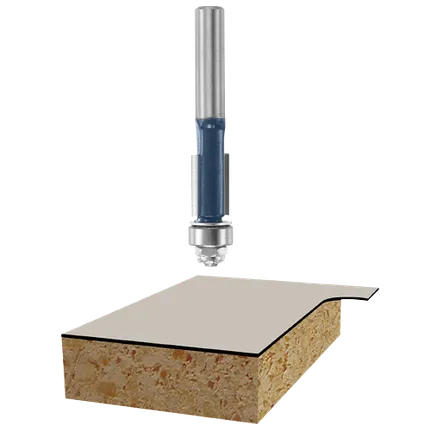 Bosch LAMINATE TRIM BIT 3/8", 1/4" SHK. W/B.B., C.T. 85268M