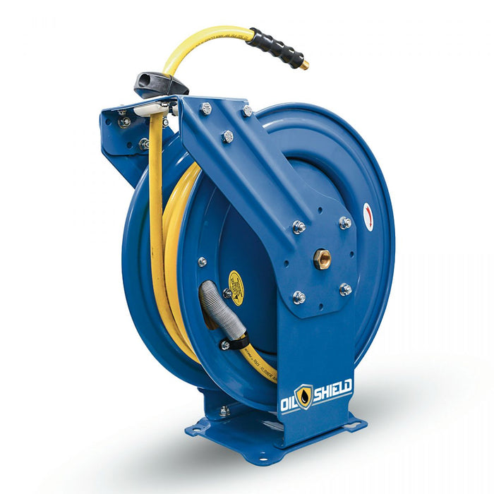 BluBird OilShield Rubber Air Hose Reel Dual Arm Assembly 3/8" x 100' OSRDA38100