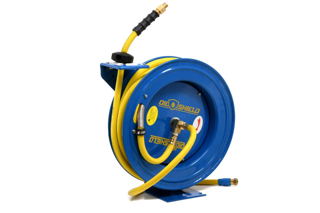 BluBird OilShield Rubber Air Hose Reel Heavy Duty Single Arm Assembly 1/2" x 50' OSRHD1250