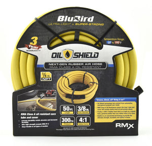 BluBird OilShield Rubber Air Hose Assembly 3/8" x 50' OS3850-1
