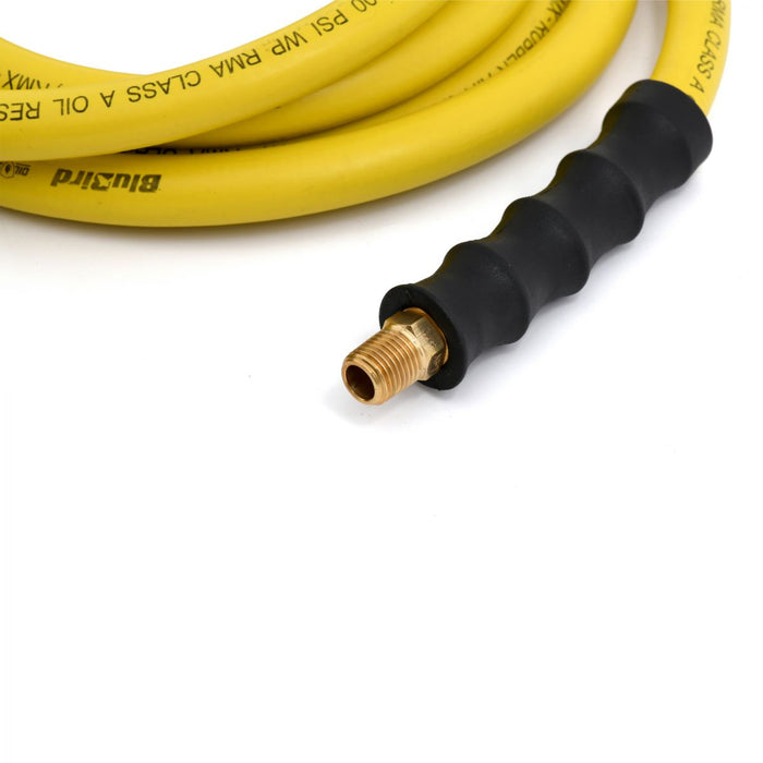BluBird OilShield Rubber Air Hose Assembly 3/8" X 15'- 3/8" Male-NPT, 300 PSI, Nitrile Class A, 2 Pack OS3815-2pk