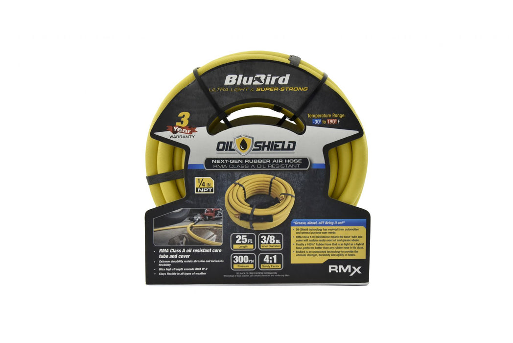 BluBird OilShield 3/8"X25' Rubber Air Hose OS3825