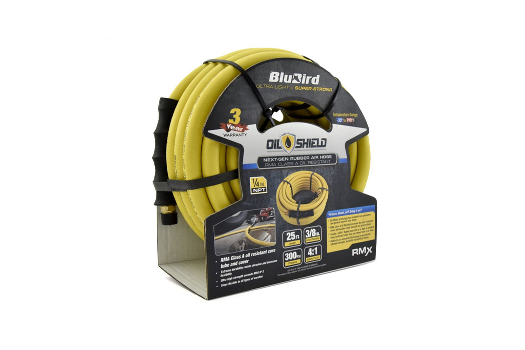 BluBird OilShield 3/8"X25' Rubber Air Hose OS3825
