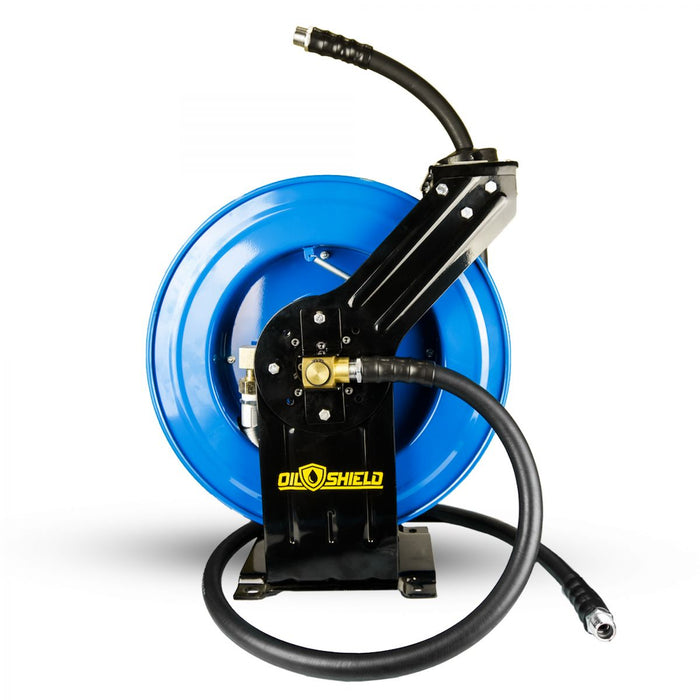 BluBird OilShield Rubber Fuel Hose Reel Heavy Duty Single Arm Assembly 1" x 40' OSFHRONE40
