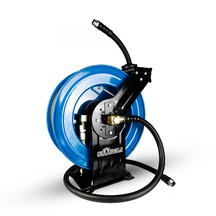 BluBird OilShield Rubber Fuel Hose Reel Heavy Duty Single Arm Assembly 1" x 40' OSFHRONE40