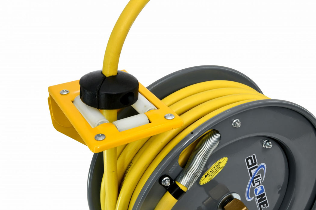 BluBird OilShield Rubber All-In-One 3/8" x 50' Air Hose Reel Heavy Duty Single Arm Assembly OSRHD3850-AIO
