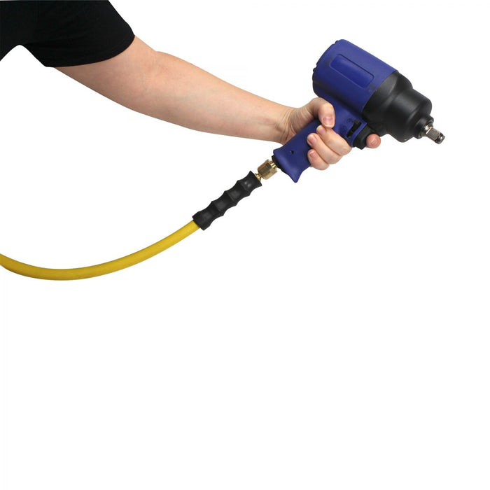 BluBird OilShield Rubber Air Hose Assembly 3/8" X 05'- 3/8" Male-NPT, 300 PSI, Nitrile Class A, 2 Pack OSSR3805-2pk