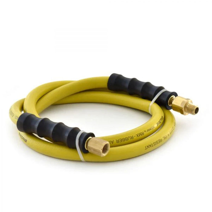 BluBird OilShield Rubber Air Hose Assembly 3/8" X 05'- 3/8" Male-NPT, 300 PSI, Nitrile Class A, 2 Pack OSSR3805-2pk