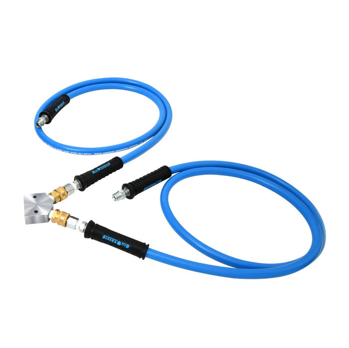 BluBird Blu Shield U-BLoX 1200 - 1/2" NPT Dual Inlet High-Pressure Connection Kit | 6,000 PSI | ToughTek Hose TTPW1206-UB1200