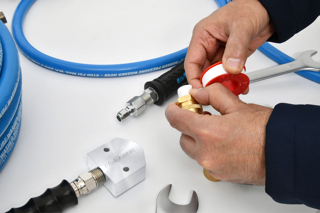 BluBird Blu Shield U-BLoX 1200 - 1/2" NPT Dual Inlet High-Pressure Connection Kit | 6,000 PSI | ToughTek Hose TTPW1206-UB1200